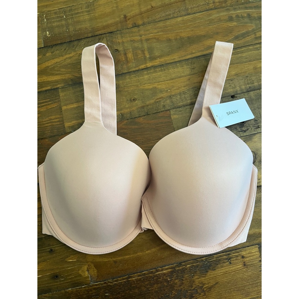 SPANX Bra-llelujah Full Coverage Bra Women 36DD Pink NWT Smoothing Front Closure